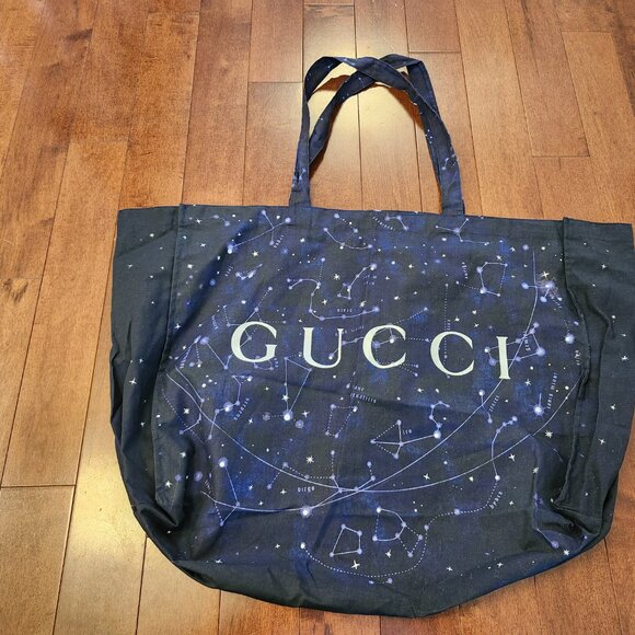 Gucci special edition navy constellation astrology cloth tote bag - Picture 2 of 6